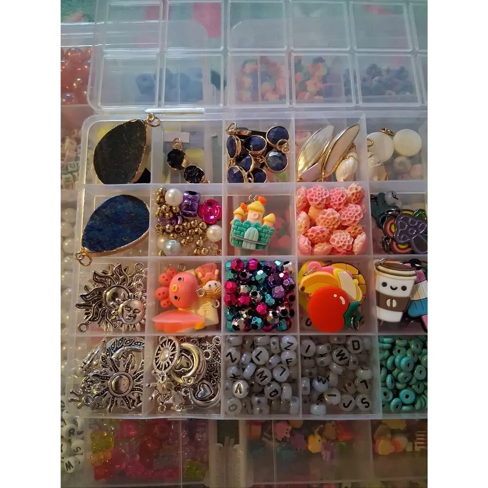Like New Beads, Charms And Clay Beads Bundle Lot
